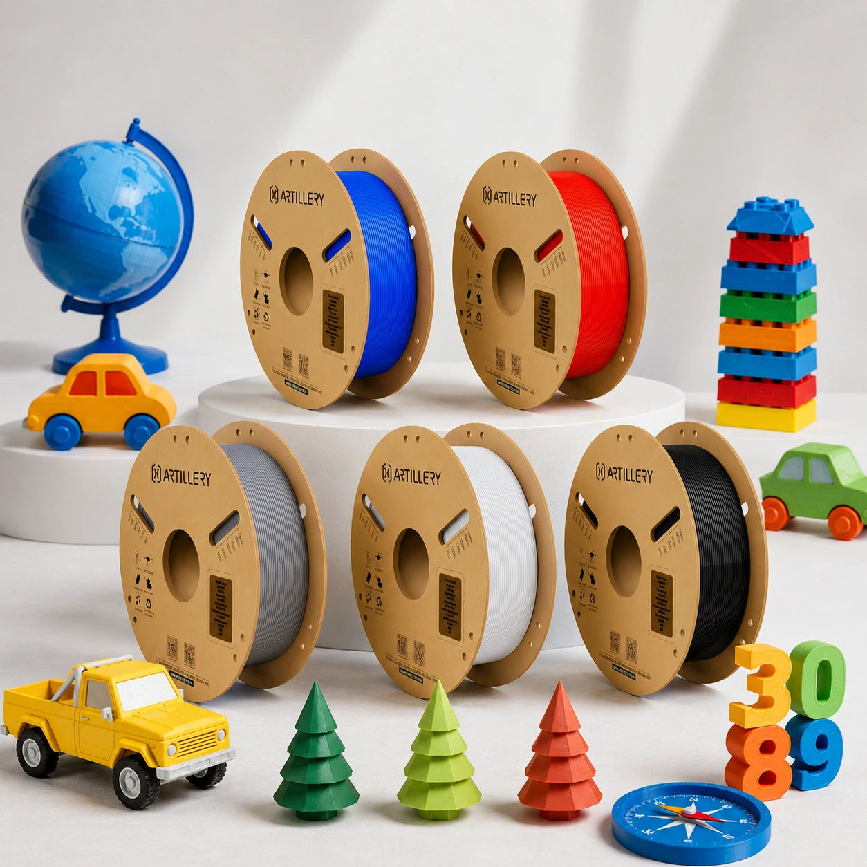 PLA 5-Color Bundle - Cardboard 5KG