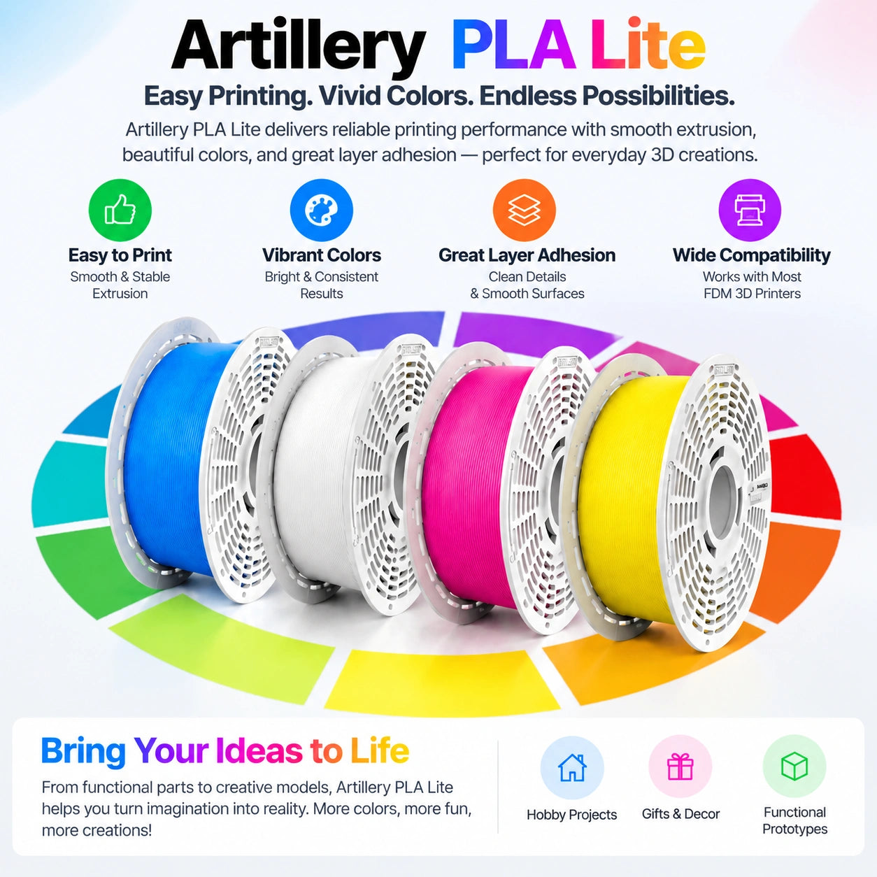 PLA Lite 5 Color Value Pack 5KG